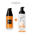 NOVEXPERT COFFRET DUO PEAU ECLANTE BOOSTER ECLAT SERUM A LA VITAMINE C 30ML + MOUSSE FLASH ECLAT 40ML